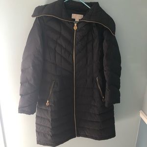 Michael Kors long (above knee) Black/gold coat